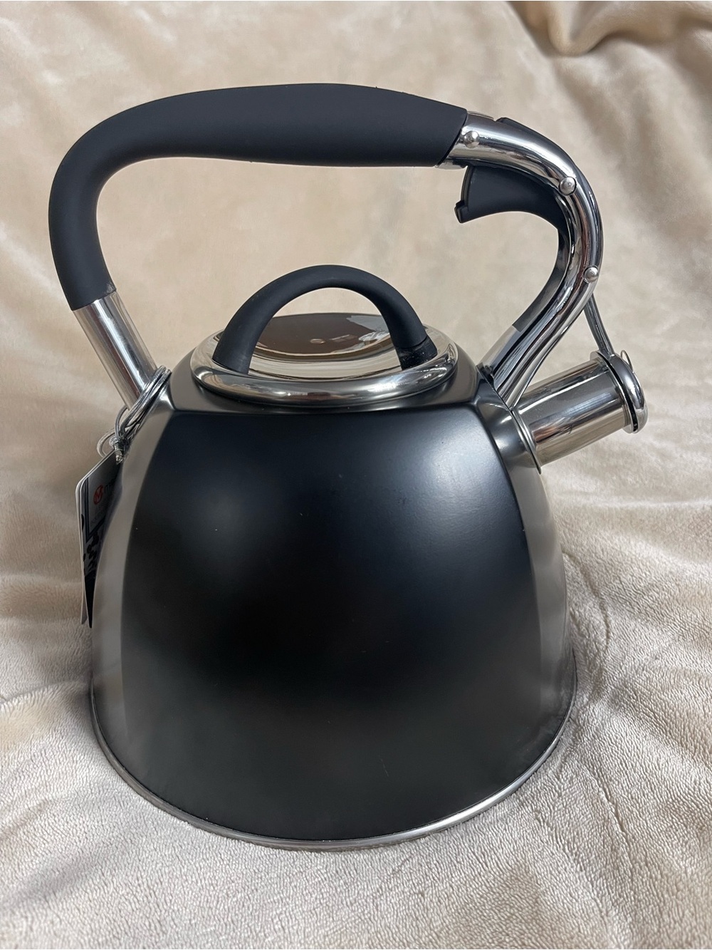 MasterClass 2.3 QT Whistling Tea Kettle Matte Black Stainless Steel NEW With Tag